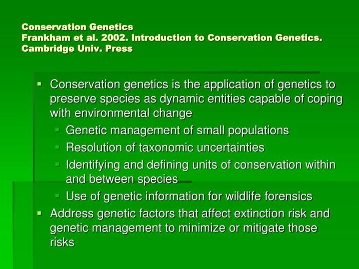 Genetics mammals nhbs integrative